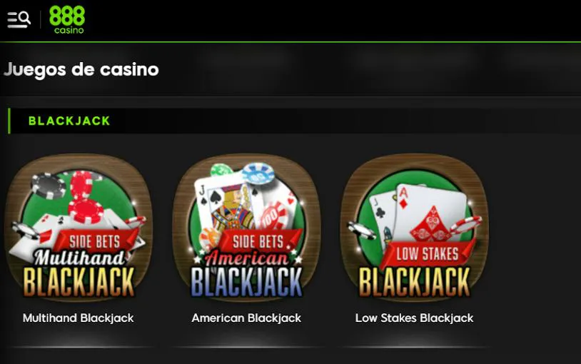 blackjack casinos colombia 888
